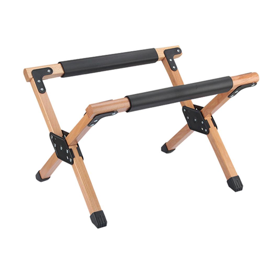 Portable Camping Rack with Bag Storage Shelf Triangle Rack Solid Beech