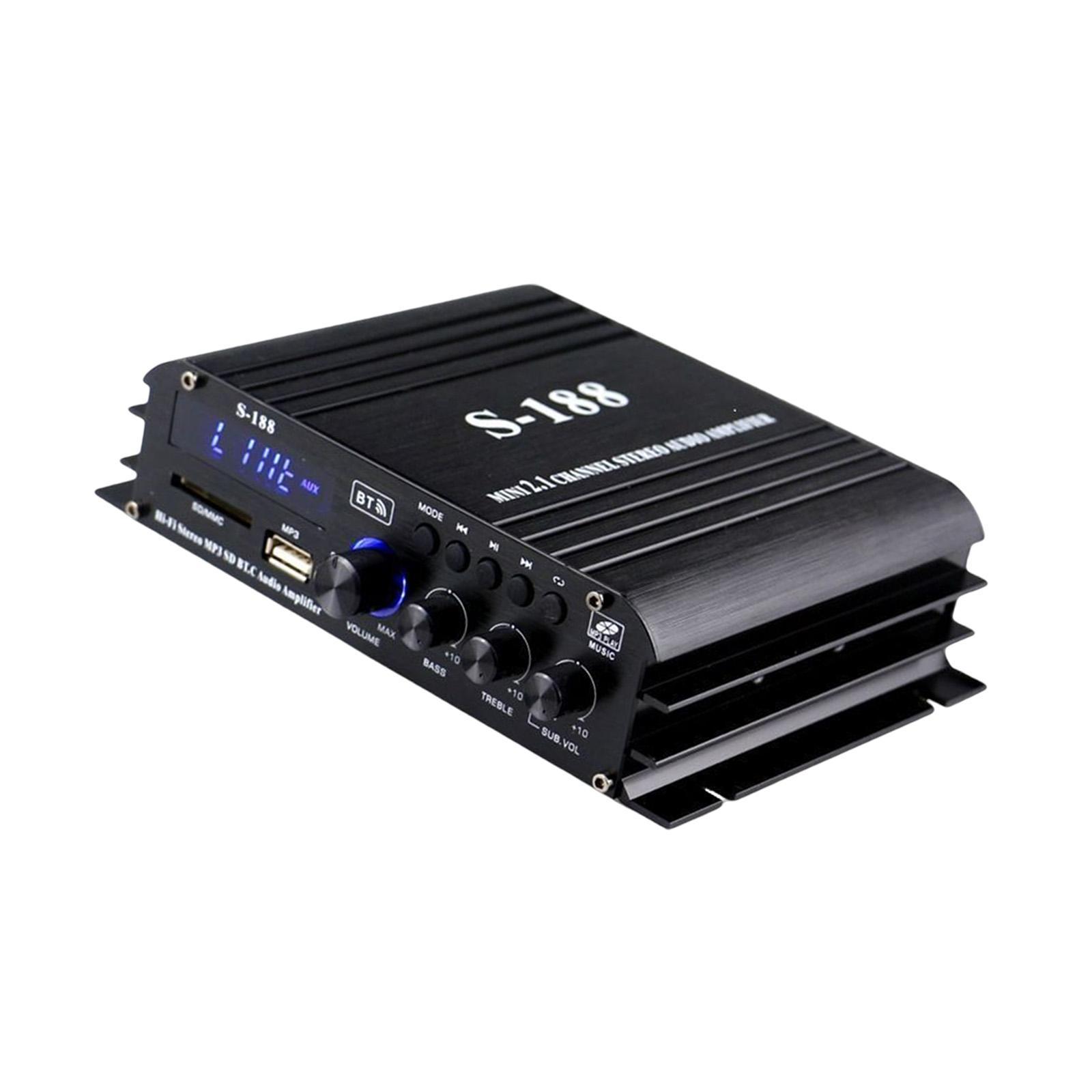 Car Vehicle  Amplifier EU Adapter Multiple Audio Inputs DC 12V-