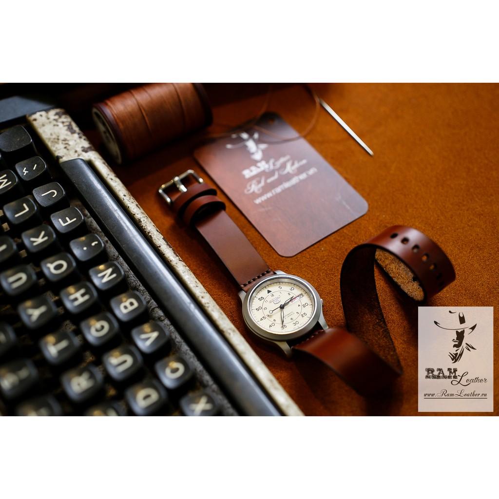 DÂY ĐỒNG HỒ DA BÒ SIZE 18MM - CHÍNH HÃNG RAM LEATHER