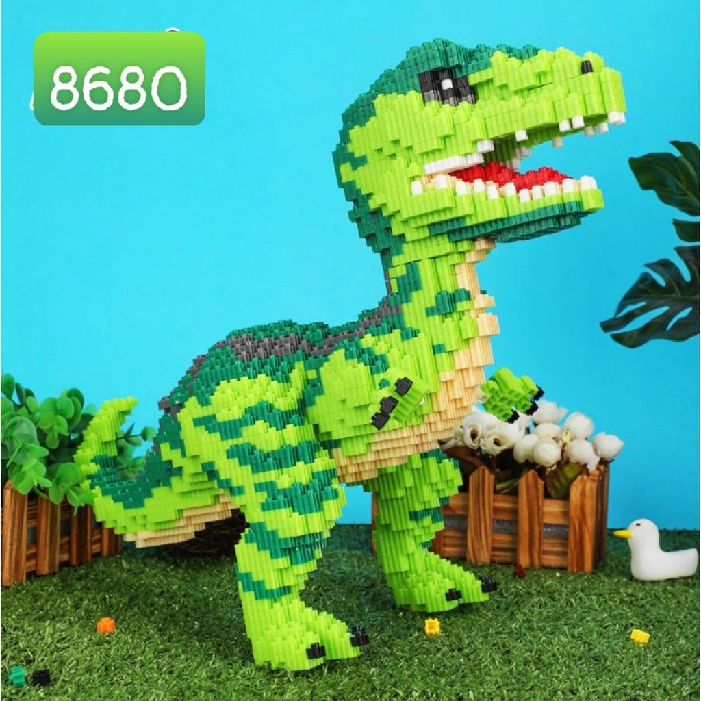 Khủng Long xanh 5480pcs - Lắp Ráp Xếp Hình Nanoblocks Nhân vật hoạt hình cartoon - 1 hộp 1 con
