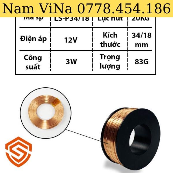 Nam châm điện LS-P34/18 12V 20KG