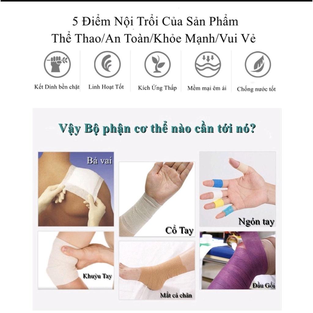 Băng cuốn thể thao KINESIOLOGY chống chấn thương khi tập thể thao,chống nước tiện dụng, dán ngực thẩm mỹ cao