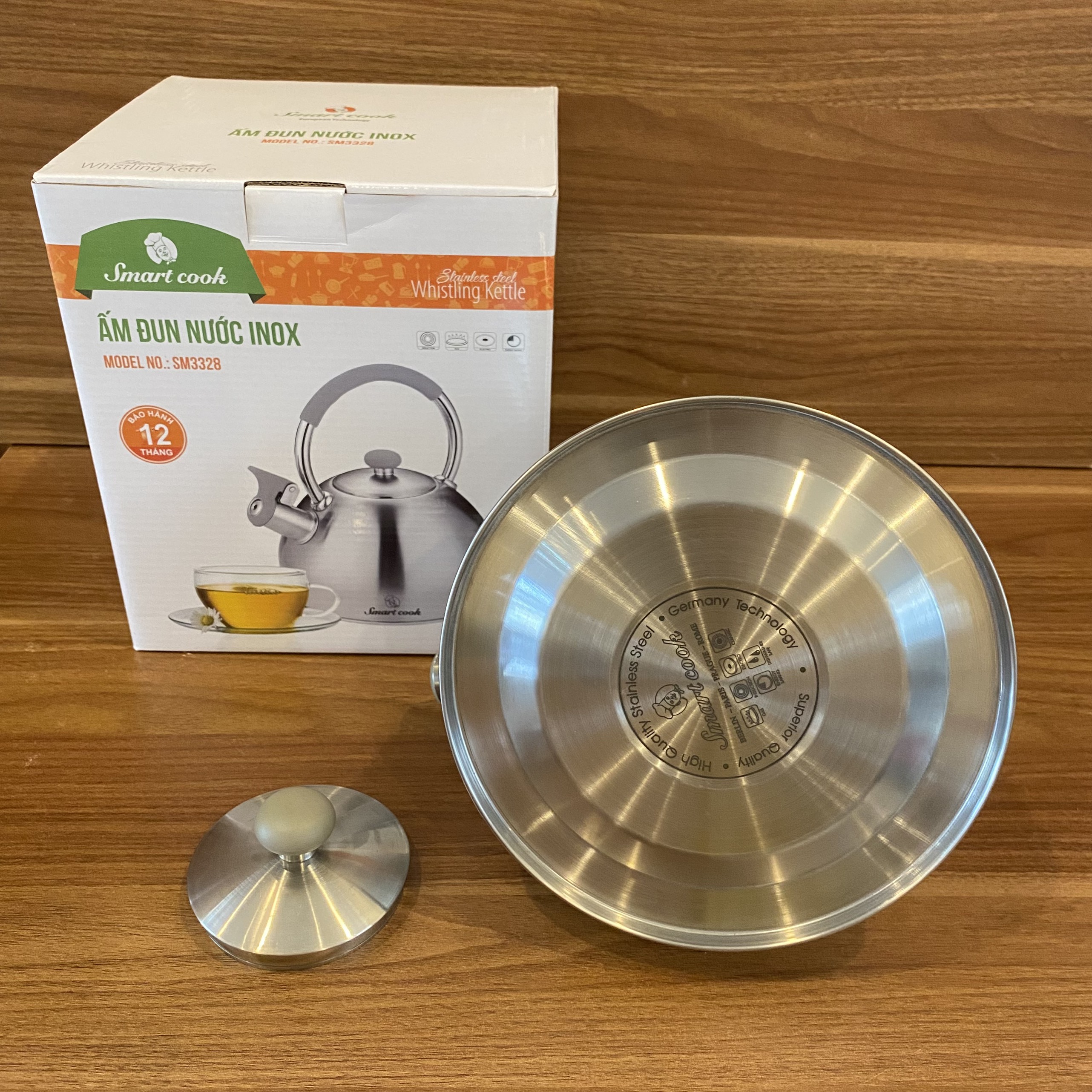 Ấm Đun Nước Siêu Tốc Bằng inox 304 Elmich Smartcook SM-3328 - Hàng Chính Hãng