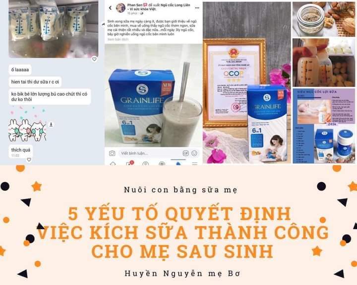 Siêu Ngũ Cốc Lợi Sữa 6IN1 Grainlife - 100% Hữu Cơ - Dành Cho Người Ít Sữa, Mới Sinh, Cần Bổ Sung Dinh Dưỡng - Hỗ Trợ Nuôi Con Bằng Sữa Mẹ - Chứng Nhận ATVSTP