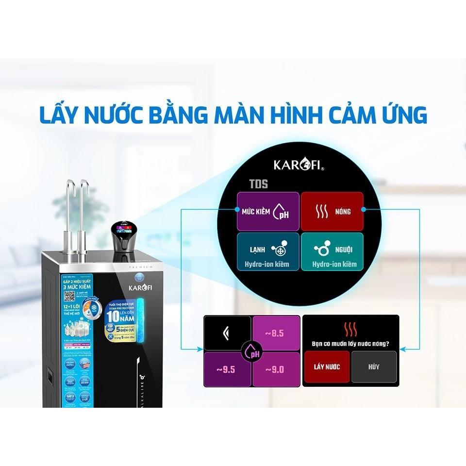 Máy lọc nước nóng lạnh Hydro-ion kiềm Karofi KAE-S86 PRO, 5 tấm điện cực, 6 chế độ nước