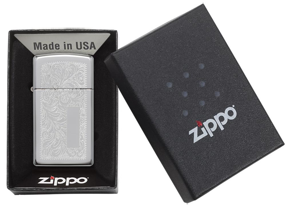 Bật Lửa Zippo Venetian Slim Chrome 1652