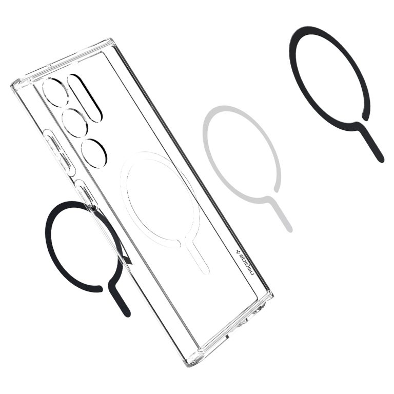 Ốp lưng Spigen Ultra Hybrid Onetap Metal Ring cho Samsung S23 Ultra - Thiết kế trong suốt, chống ố, viền camera cao, hàng chính hãng