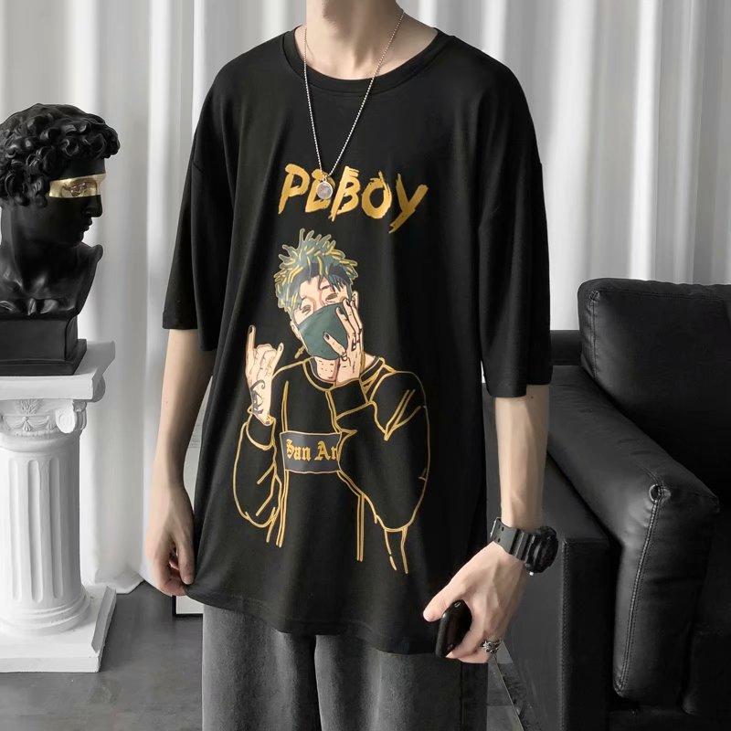 Áo Thun Nam Tay Ngắn In Hình Mặt Nạ Cá Tính