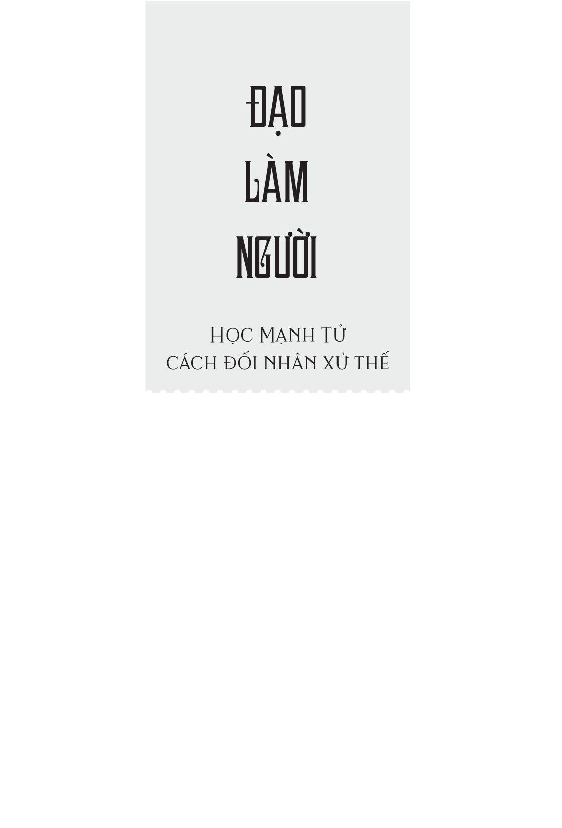 Đạo Làm Người - Học Mạnh Tử Cách Đối Nhân Xử Thế