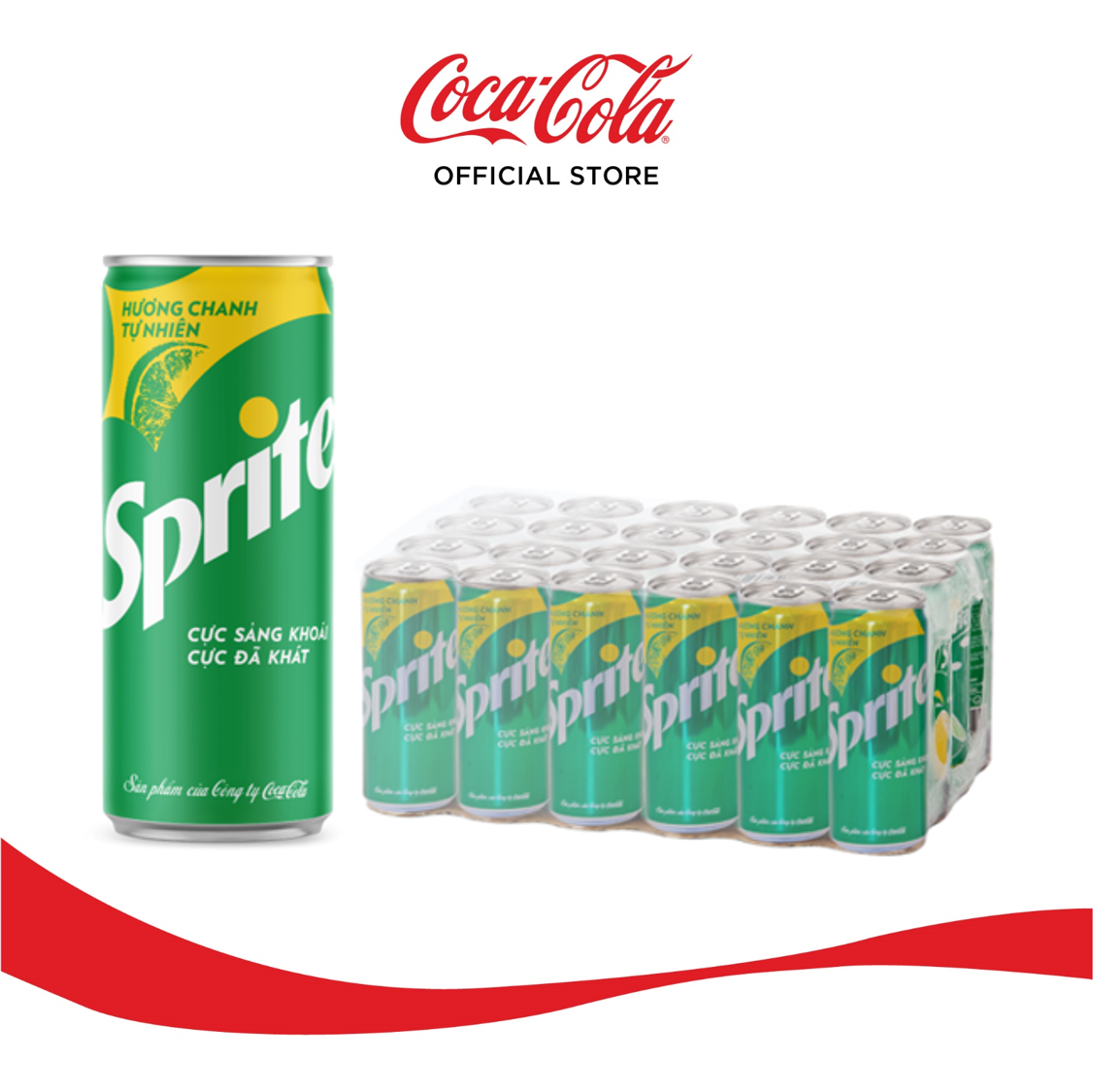 Thùng 24 Lon Nước Giải Khát Có Gas Sprite 320ml x 24