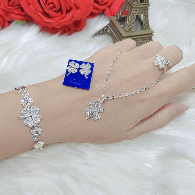Bộ cỏ 4 lá bạc