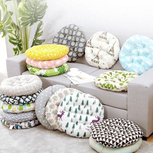 Đệm Tròn Ngồi Bệt , Đệm Lót Ghế Xinh Xắn Phong Cách Nhật Bản Kích Cỡ 45x5cm - Hàng Loại 1 Chính Hãng MINIIN