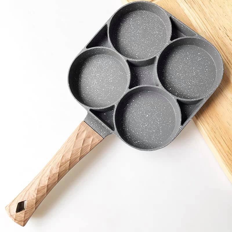 Chảo chiên rán 4 ngăn - Khuôn bánh chống dính 4 lỗ tiện dụng