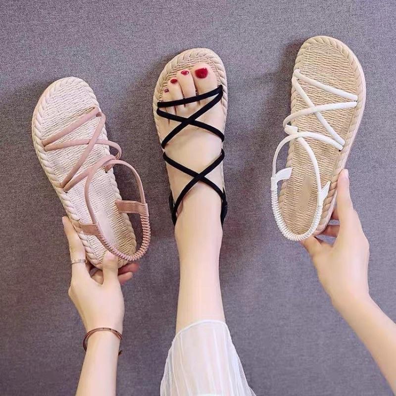 Giày sandal nhựa nữ đế giả cối đi mưa đi biển đi học cực xinh chống trơn trượt - GL003 - Hồng GL002