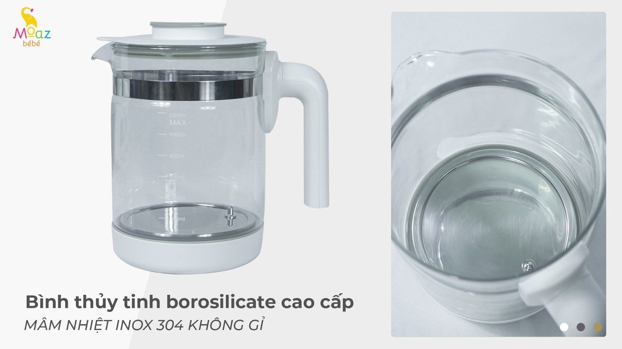 Bình thủy tinh thay thế 1.2L Moaz Bebe MB-031 Hàng chính hãng