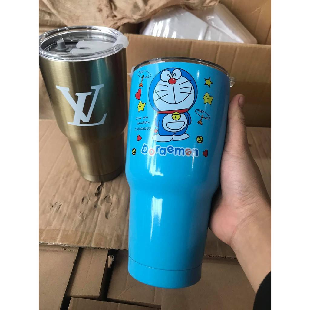 Ly Giữ Nhiệt Thái Lan 900ml - Kèm Ống Hút Inox + Túi Giữ Nhiệt + Nắp Chống Tràn