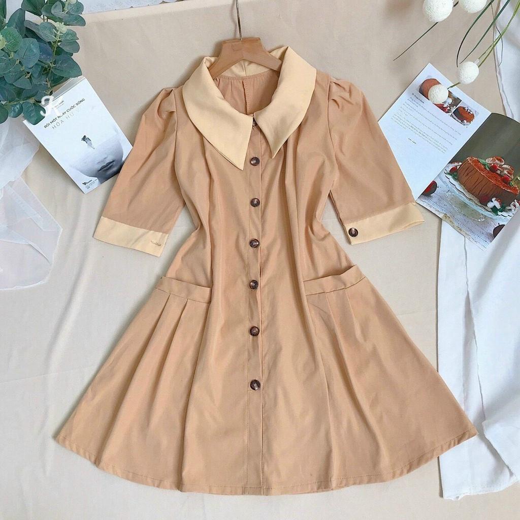 Đầm phối bèo cúc thật cổ dáng cực xinh cho các nàng đi chơi dạo phố