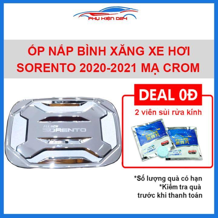 Ốp nắp bình xăng Sorento 2020-2021 mạ crom chống trầy trang trí ô tô