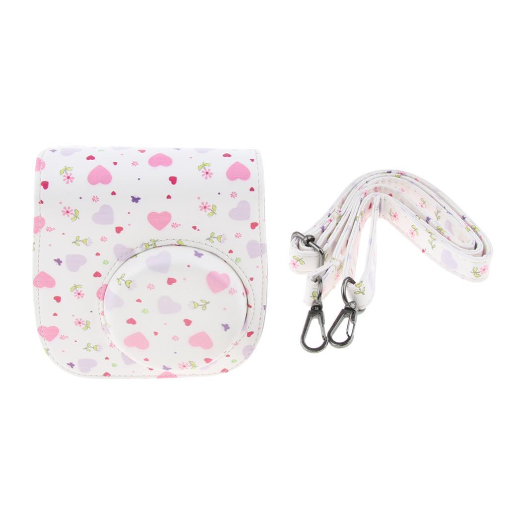 Leather Camera Case Bag for Polaroid Mini 8 8+ 9 Fuji Instax Camera
