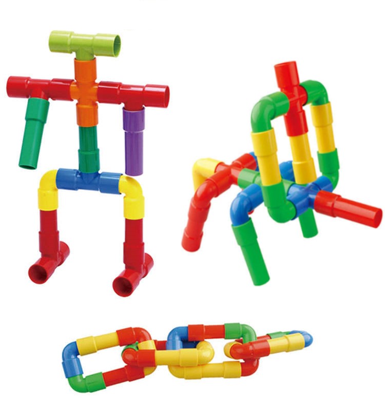 Bộ 170 Chi Tiết Lắp Ráp Xây Dựng Dạng Ống Nhiều Màu Sắc Dành Cho Trẻ Em-Tặng Kèm 01 Mô Hình Lắp Ráp Xe Quân Sự