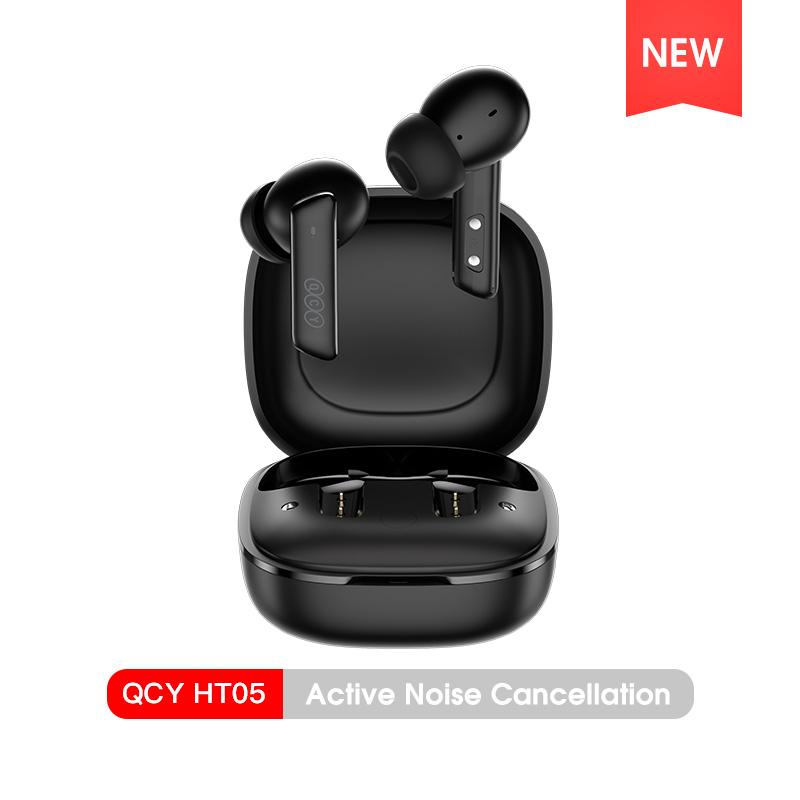 QCY HT05 ANC không dây ANC không dây 40DB Hủy bỏ nhiễu Bluetooth 5.2 Tai nghe 6 Mic ENC HD CALL TWS Chế độ trong suốt
