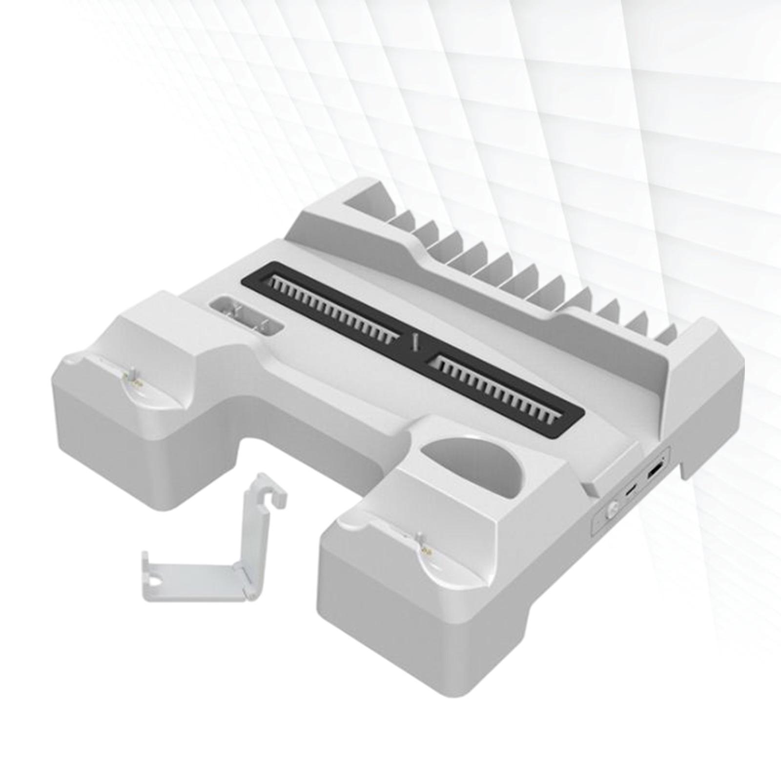 Charging Cooling Fan Base for PS5 Console Game Console Storage Charger White