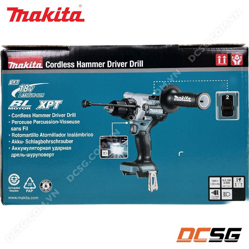Máy khoan búa và vặn vít dùng pin 18V Makita DHP486Z | DCSG