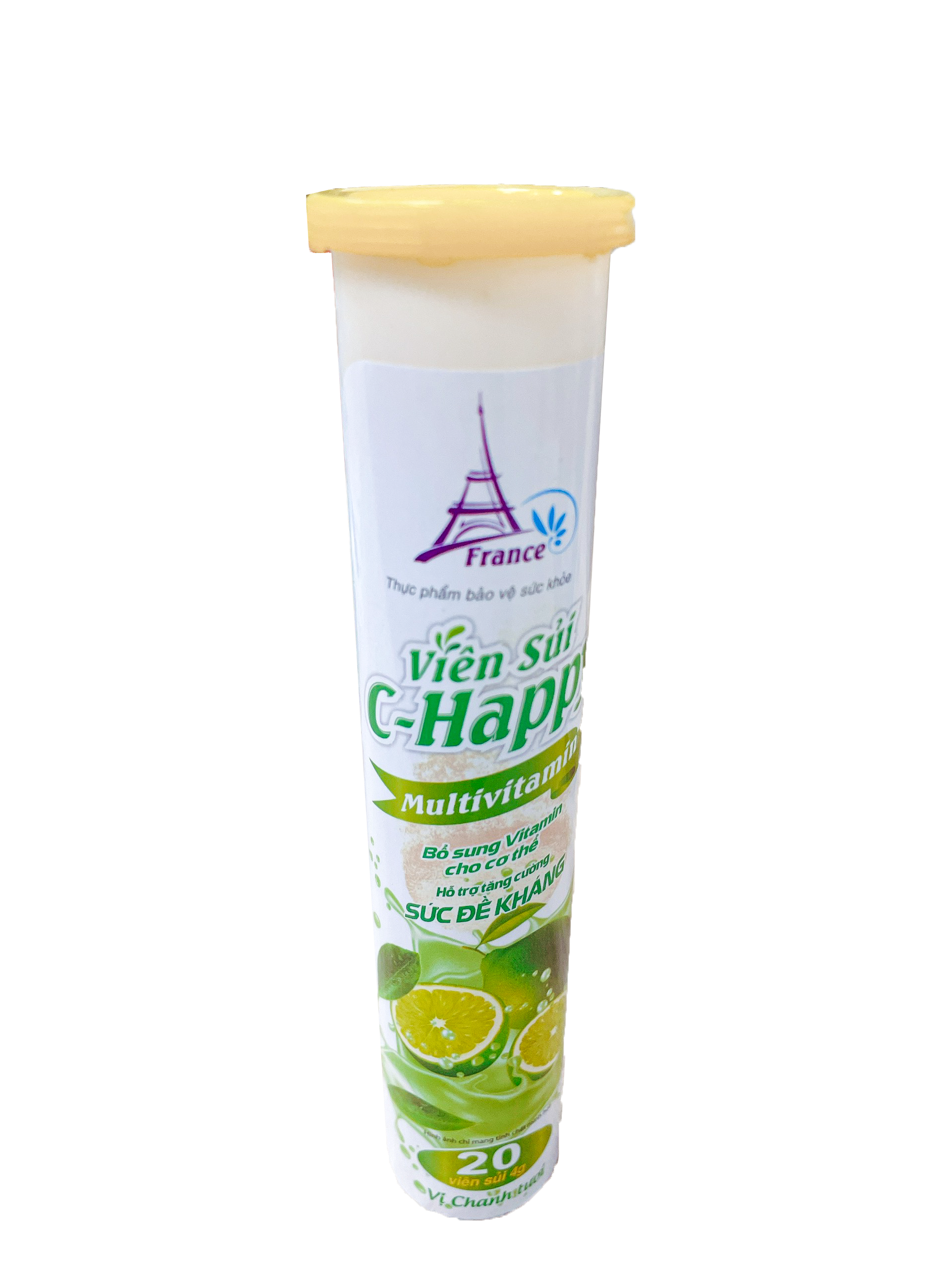 Viên Sủi Bổ Sung Vitamin C Tăng Cường Sức Đề Kháng Vị Cam, Chanh Tươi, Chanh Tươi Multi ( Tuýp / 20 viên )