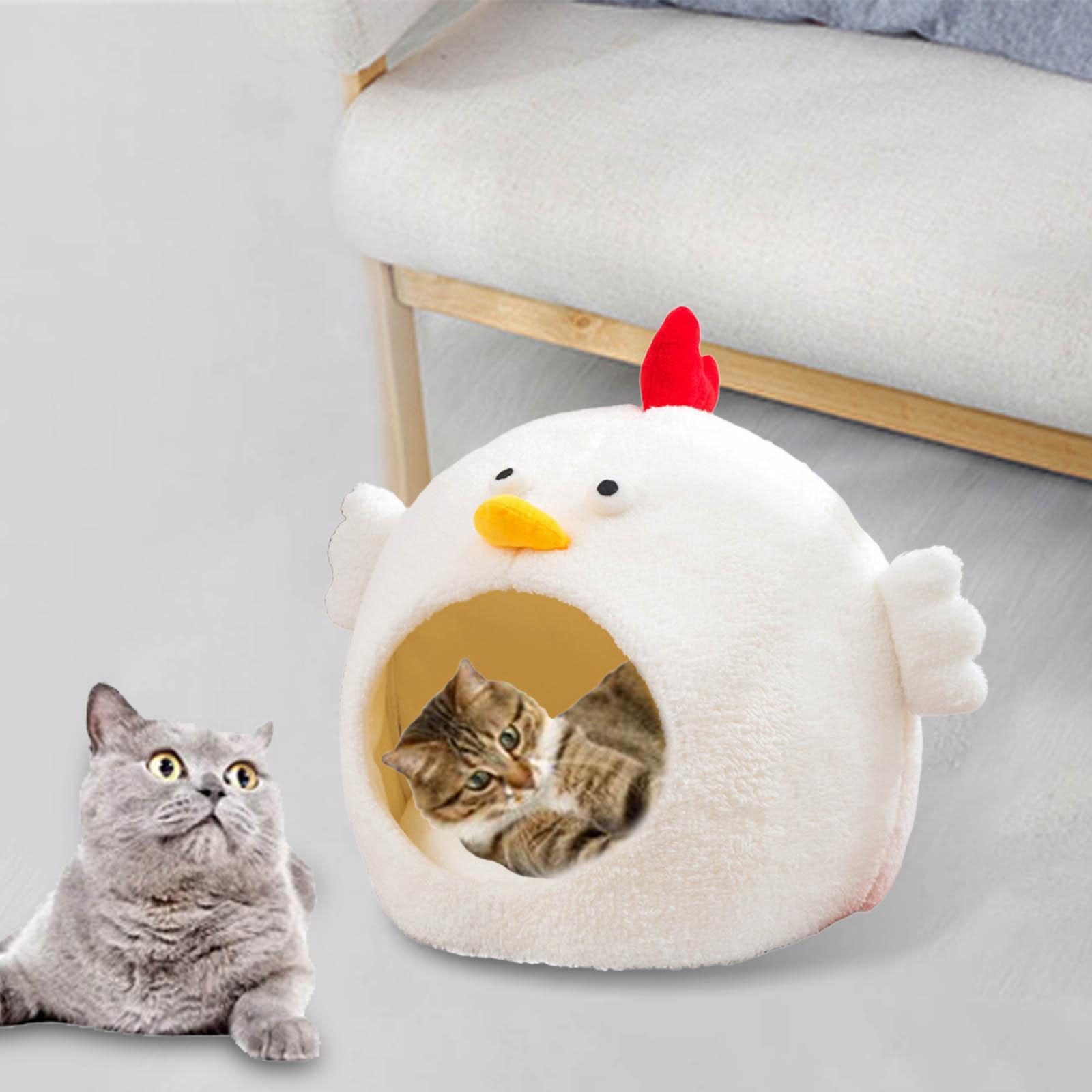 Pet Bed Hut Puppy Kennel Warm Nest Dog House Kitten Cave Tent Cozy Animals Shaped Cat Bed
