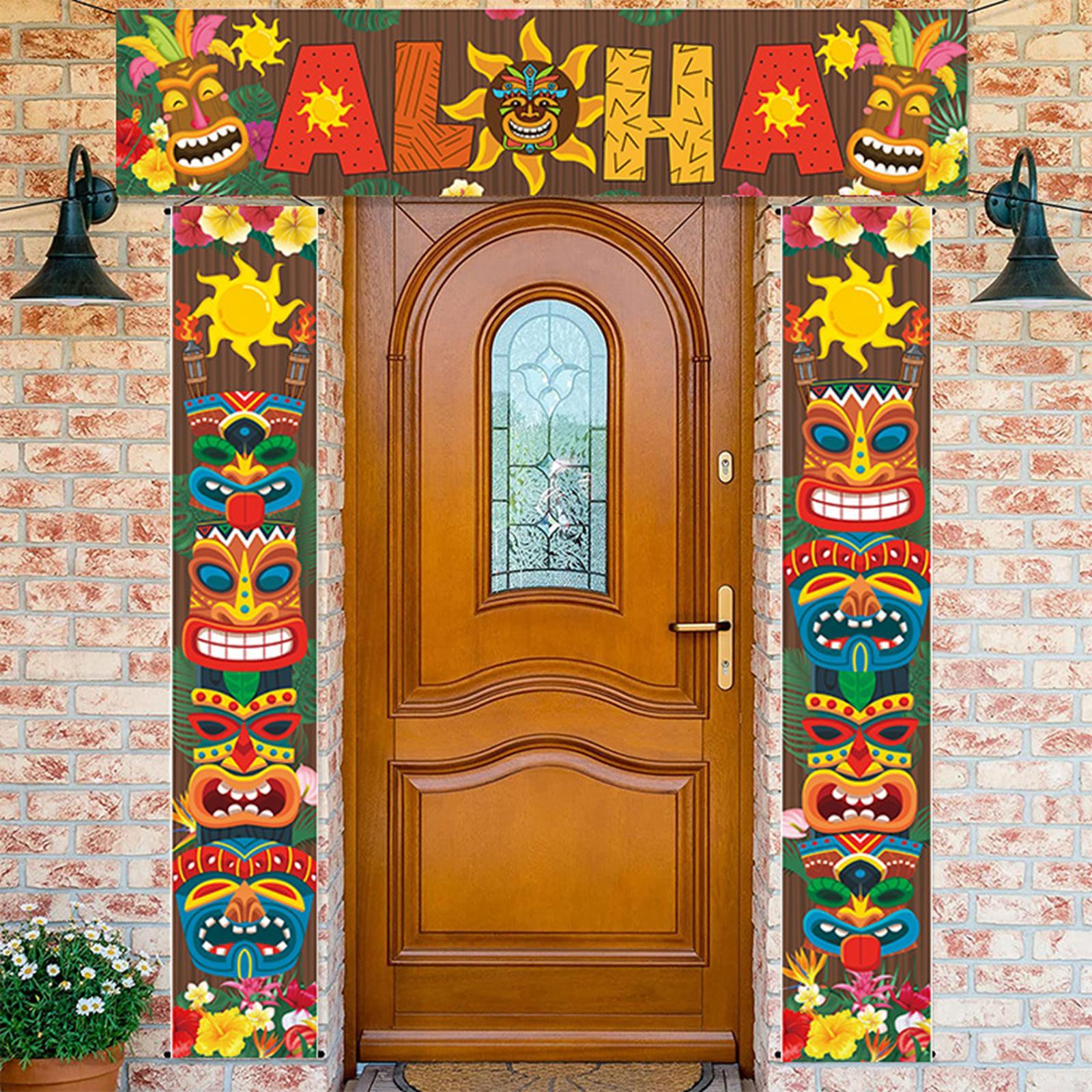 Door Banner, Wall Hanging Ornament, Door Flags, Welcome Sign, Porch Sign, Party Jungle Background Backdrop