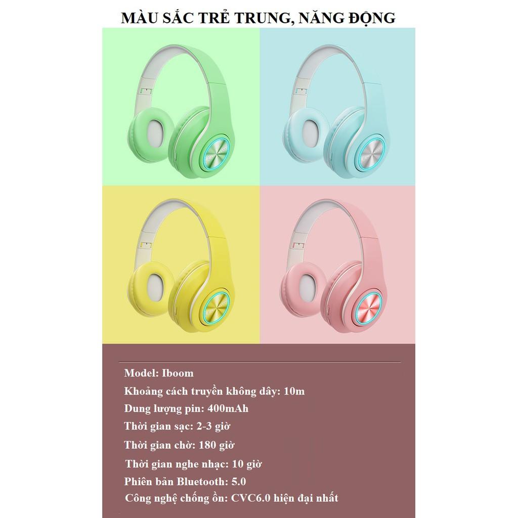 Tai Nghe Chụp Tai ️️ Tai Nghe Bluetooth Âm Thanh Sống Động - Tai Nghe Không Dây Iboom B39 Phong Cách Trẻ Trung