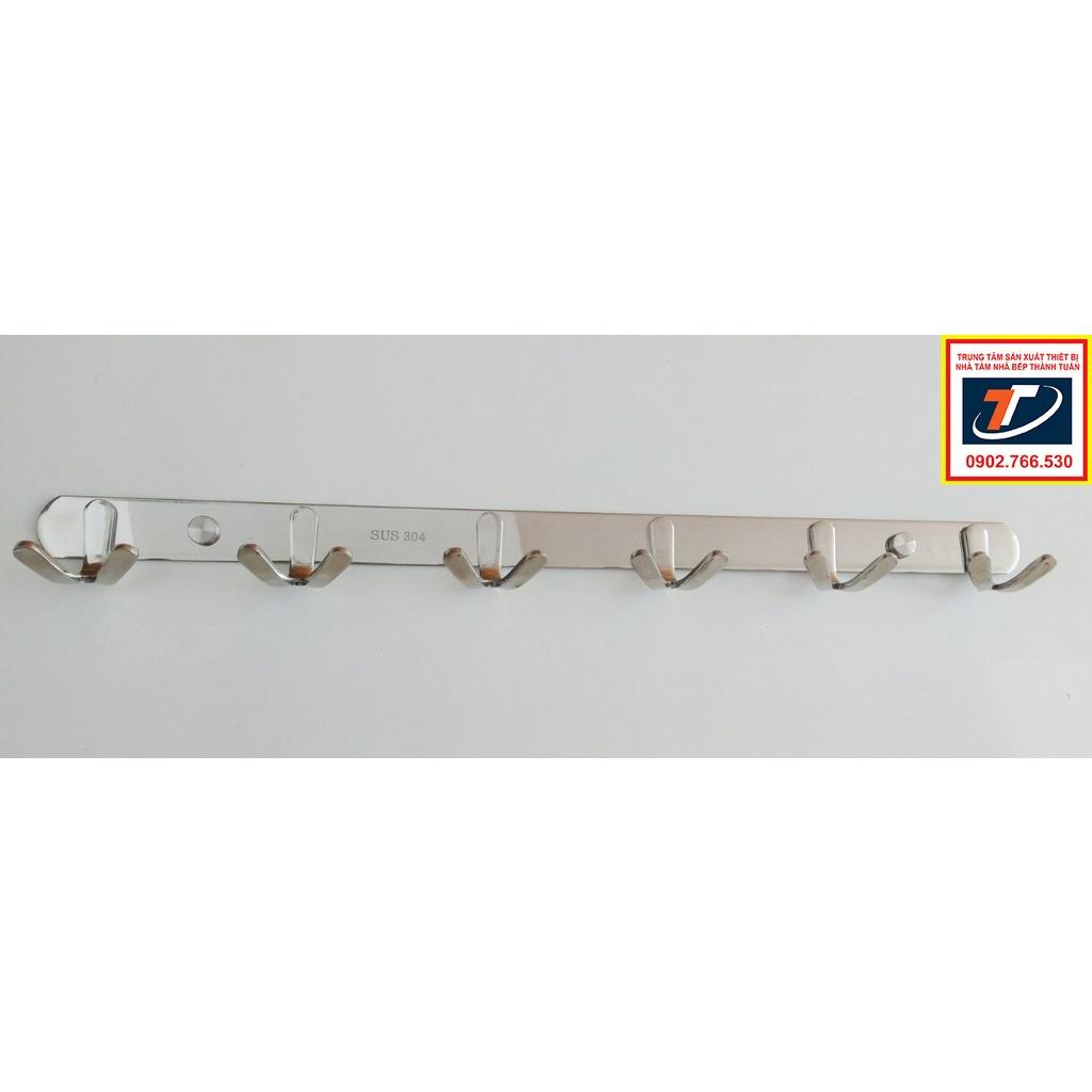 Móc áo 6 móc 2 chia inox SUS 304, TT-021
