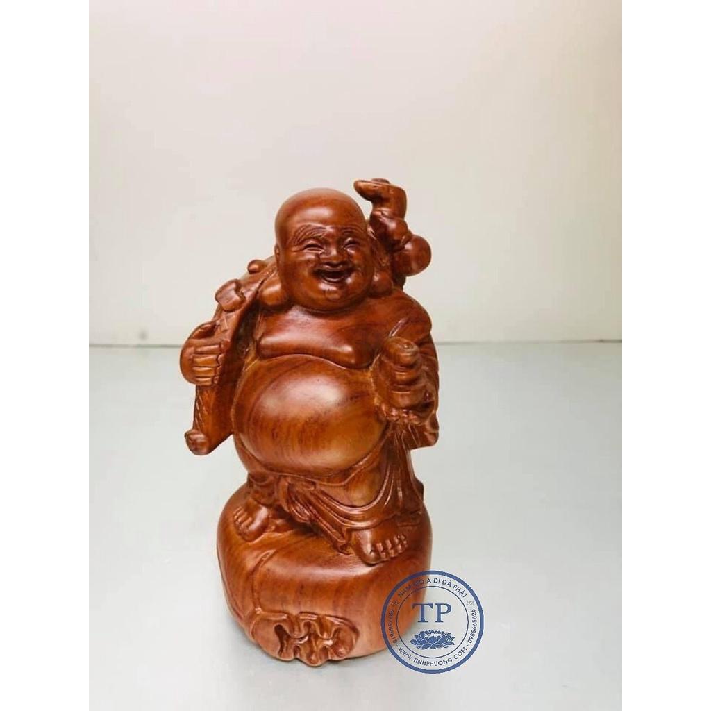 TƯỢNG ĐỂ Ô DI LẶC GỖ HƯƠNG ĐỎ NGUYÊN KHỐI CAO 14,5CM kh127333