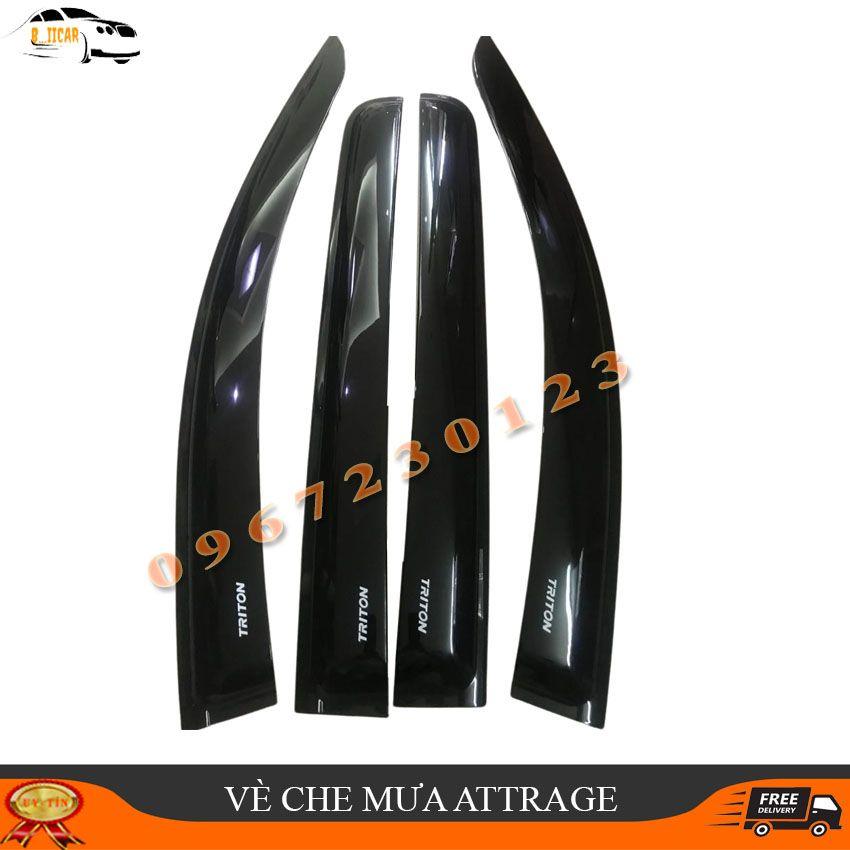 Bộ vè che mưa đen Thái cao cấp xe Mitsubishi Attrage 2014-2019