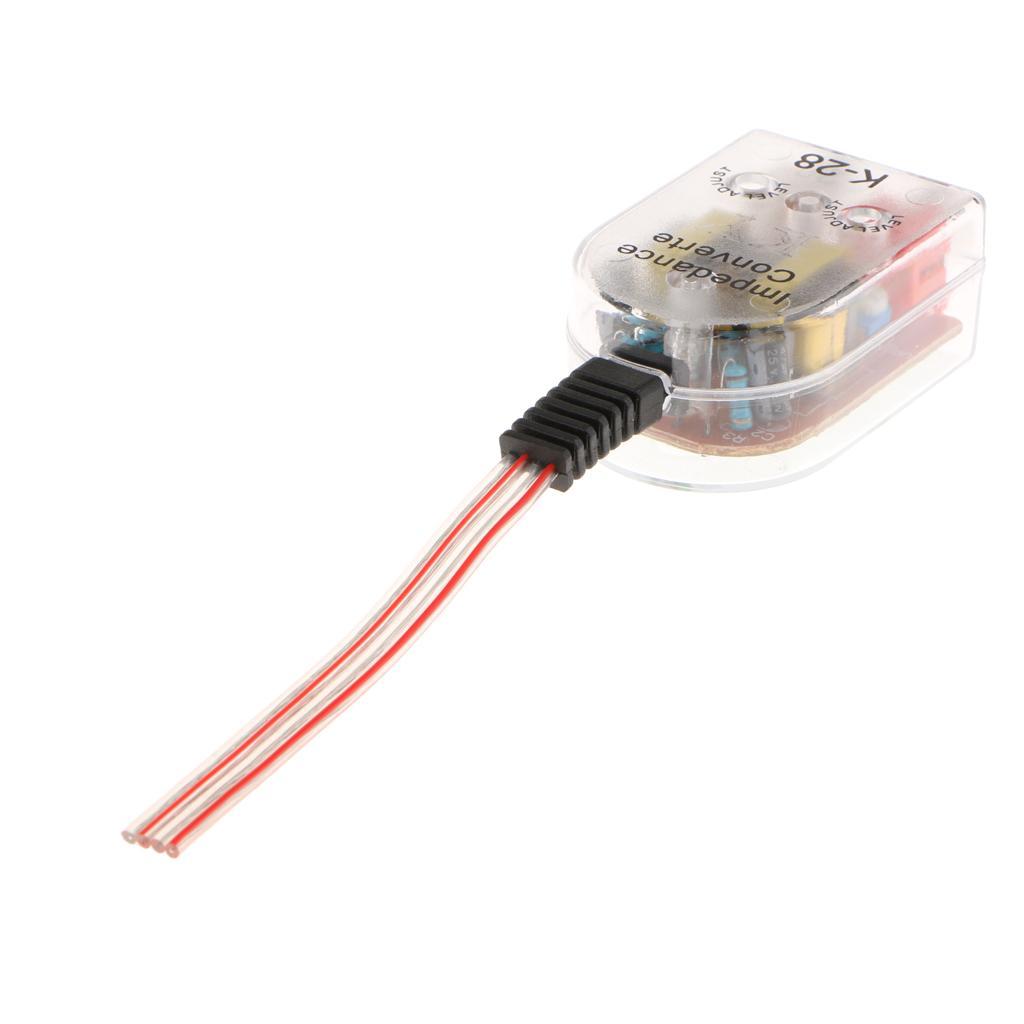 2x Durable Car    Subwoofer Audio Cable Wiring Adapter High to Low Level