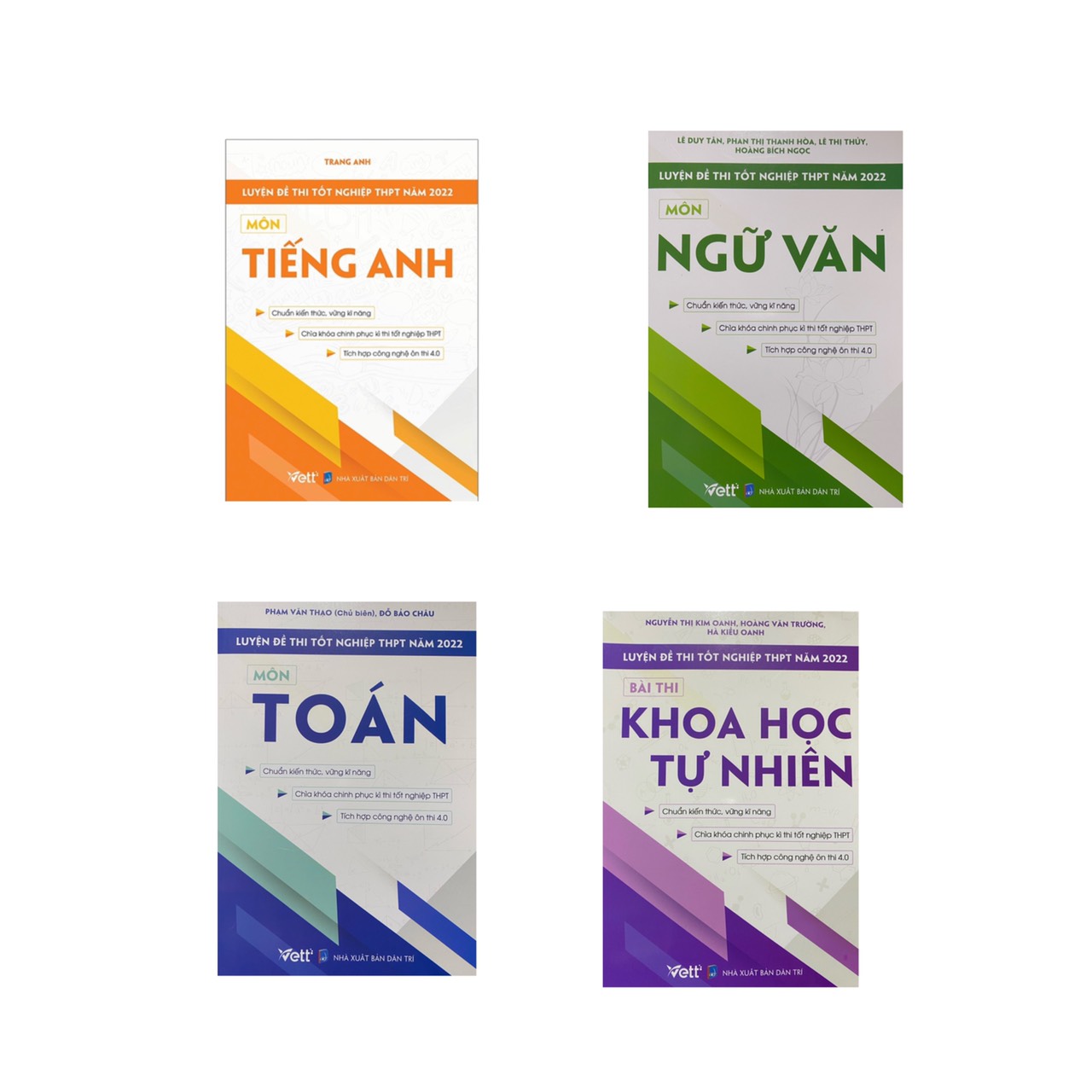 Combo 4 cuốn Luyện đề thi tốt nghiệp THPT năm 2022 môn Tiếng Anh + Toán + Văn + Khoa học tự nhiên