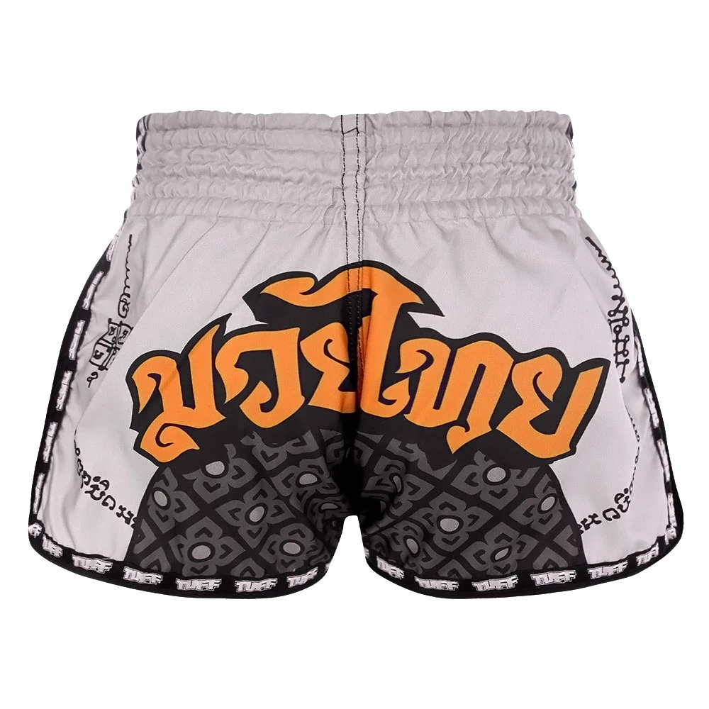 Quần TUFF Muay Thai New Retro Style Grey Hanuman Yantra With War Flag