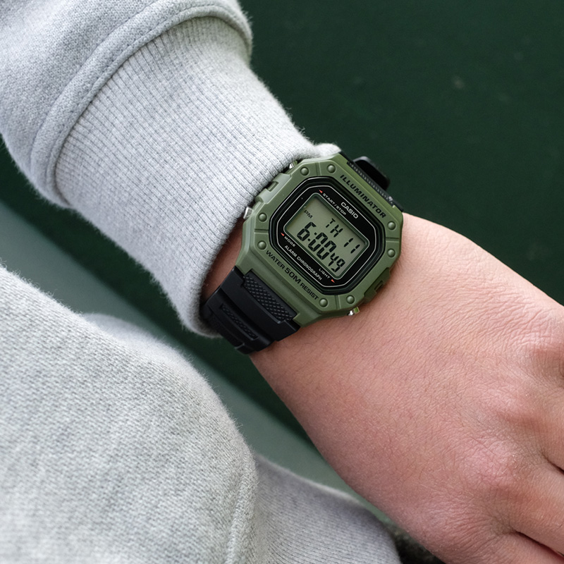 Đồng Hồ Nam Casio W-218H-3AVDF Dây Nhựa