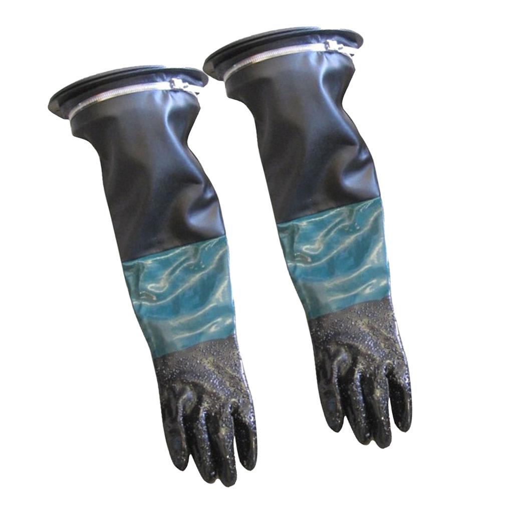Pair Of Gloves Heavy Duty 210mm Glove Holder & Clamp For Sand Blast Cabinet