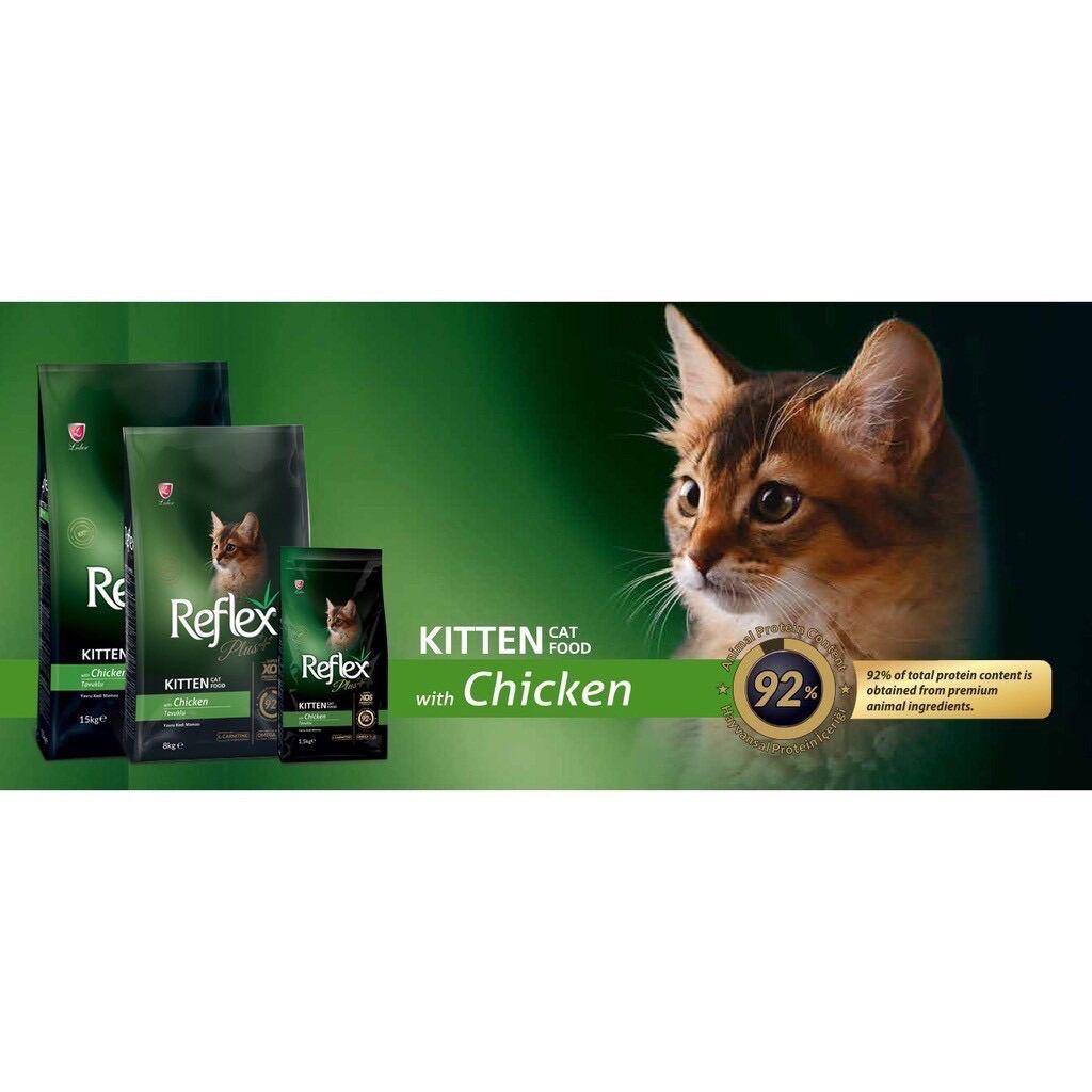 Thức ăn cho mèo vị gà cho mèo nhỏ Reflex Plus Adult Cat Food Salmon (1,5kg/gói) Tiệm Nhà Nice