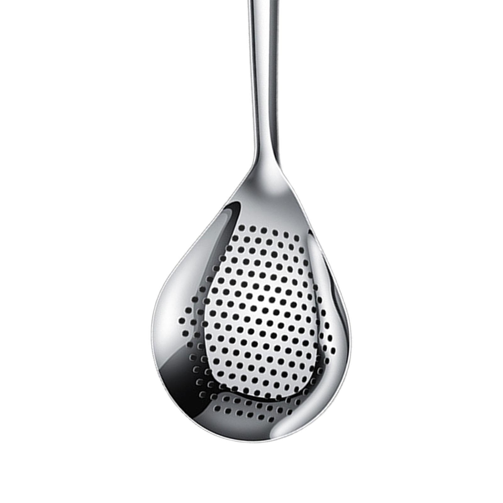 304 Stainless Steel Skimmer Slotted Spoon Durable for Frying Baking Scooping