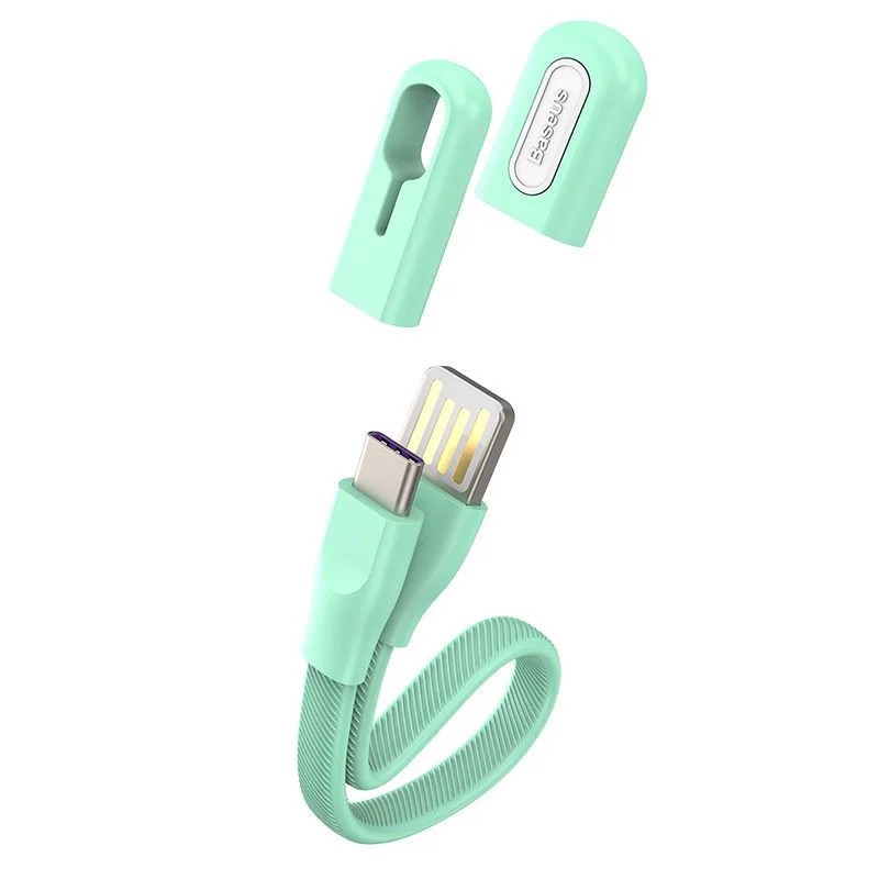 Xanh lá - Dây cáp sạc nhanh 5A USB-A to Type-C dạng vòng đeo tay thời trang dài 22cm hiệu Baseus Bracelet cho điện thoại / Macbook  tốc độ truyền tải dữ liệu cao 480Mbps) - Hàng nhập khẩu