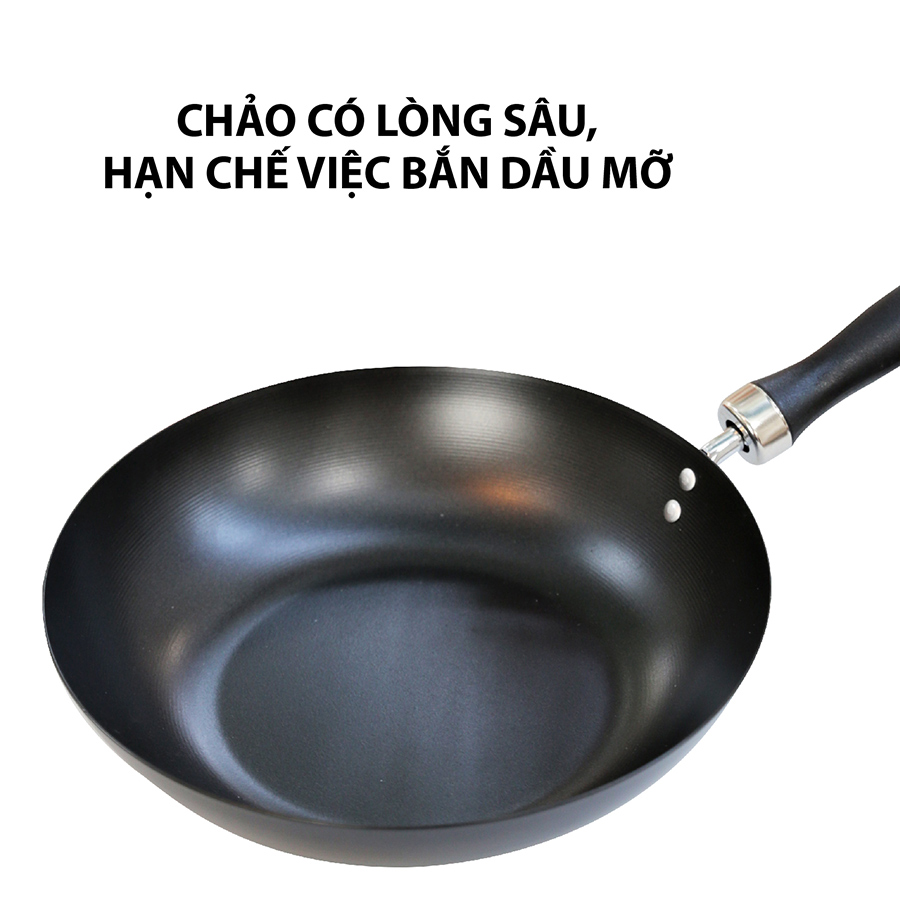 Chảo Thép Carbon Sâu Carlmann CD 008198 (28cm)