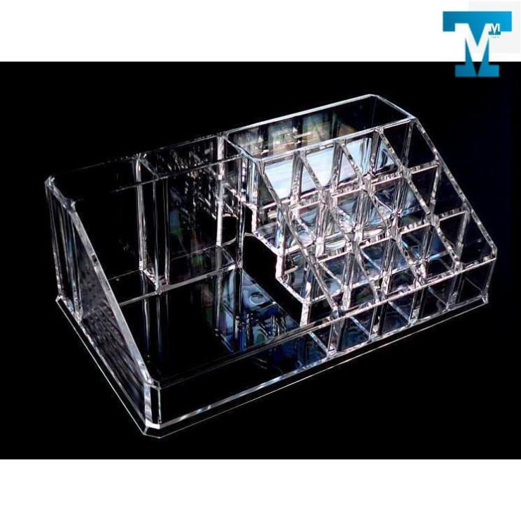 Khay đựng mỹ phẩm 16 ô bằng mica trong suốt