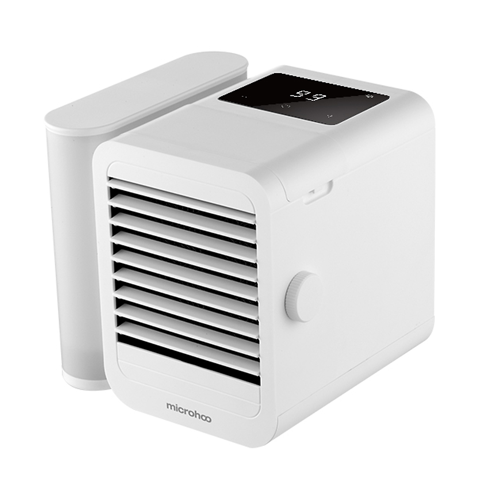 Quạt Điều Hòa Xiaomi Microhoo MH01R 99 Tốc Độ Với Màn Hình Cảm Ứng & Cổng USB 3 Trong 1 - Trắng .Quạt làm mát mới Xiaomi Air Microhoo Mini. Quạt làm mát 6W 1000ml