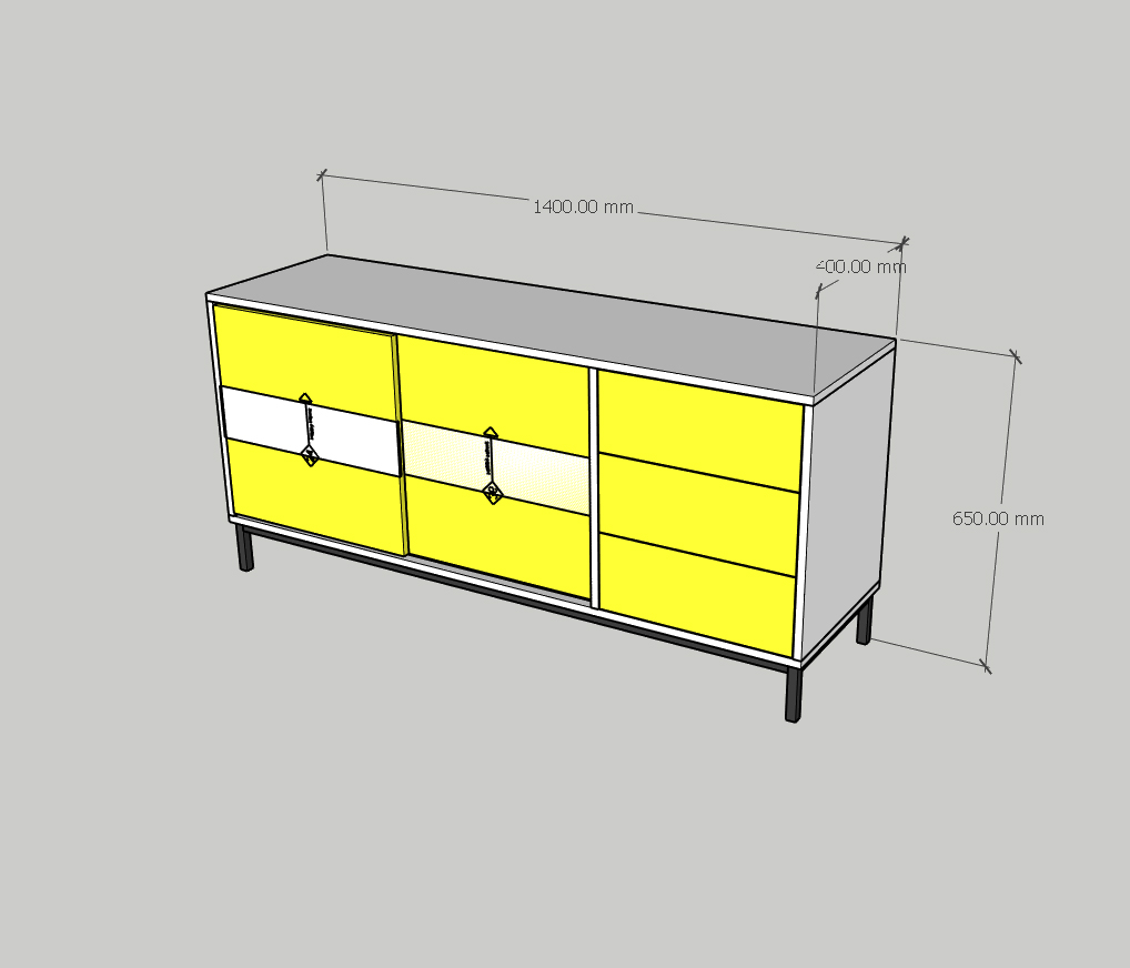 TAKO, Kệ TV 2 cánh lùa - chân sắt , 140cm x 40cm x 65cm , KTV_037