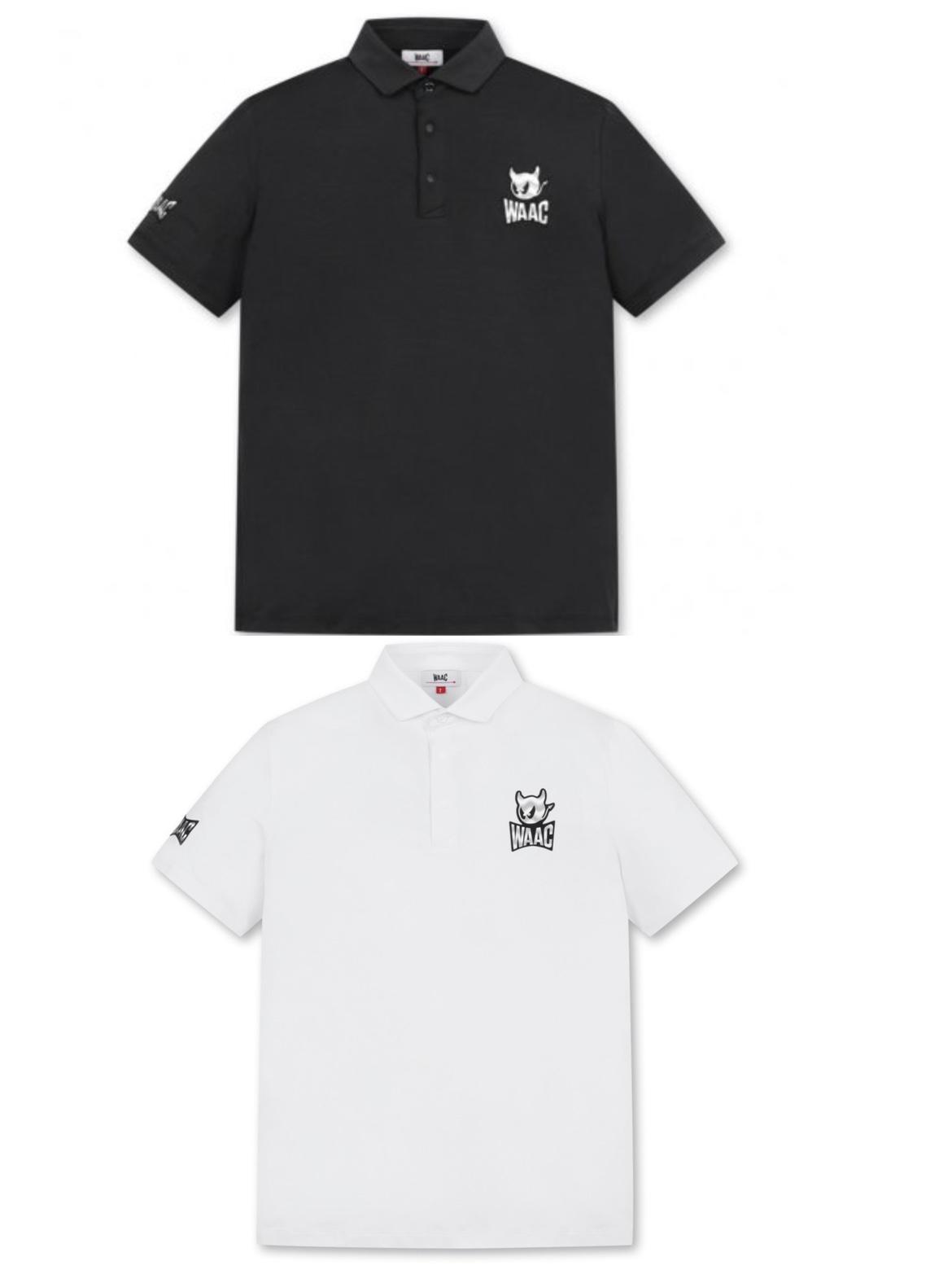 Hàn Quốc Waac Golf 23 Đàn ông Đàn nam Ta áo Polo áo phông Polo mặc áo choàng nam Color: Black Size: XXL