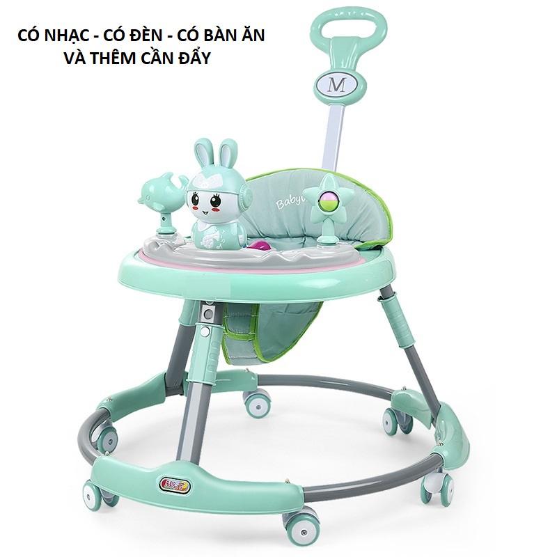XE TRÒN TẬP ĐI CÓ CÁN ĐẨY - Xe Tròn Tập Đi Cho Bé Có Nhạc Vui Nhộn Điều Chỉnh Được Độ Cao Hàng Cao Cấp. .