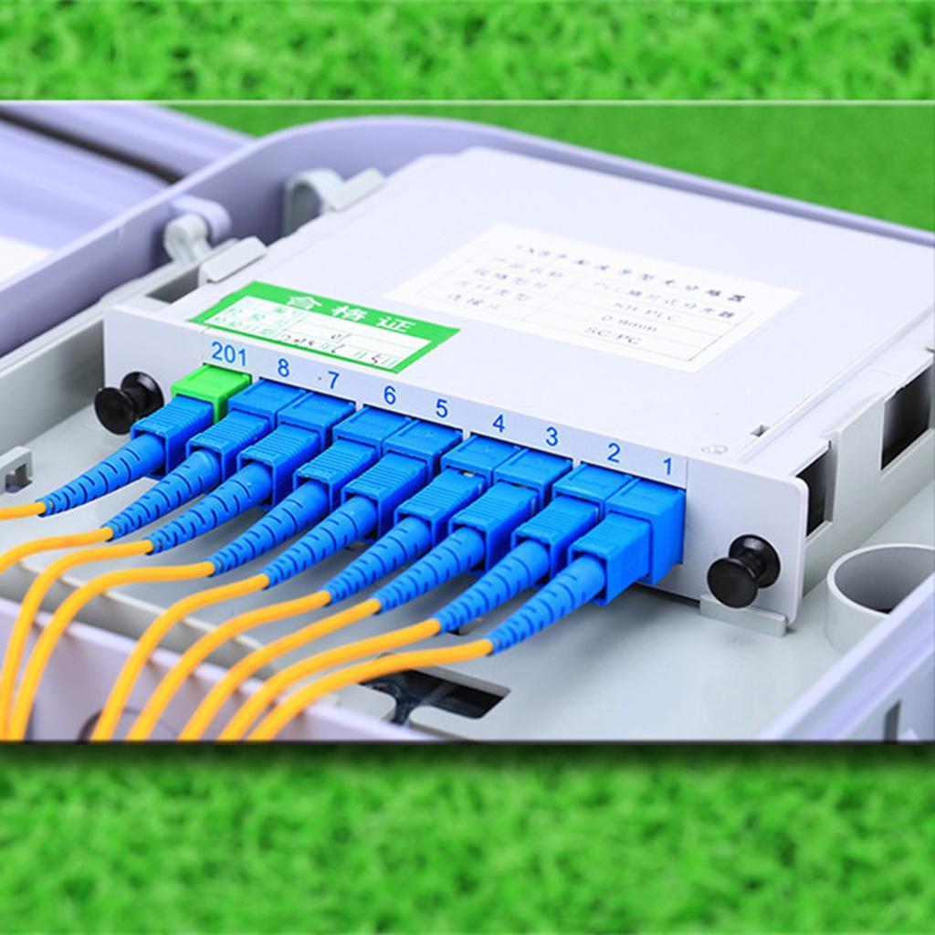 1 to 8 SC / UPC Interface Inserting PLC Fiber Optical FTTH Splitter