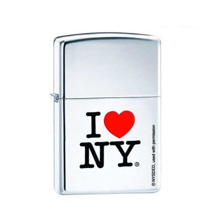 Bật Lửa Zippo I Love New York High Polish Chrome Chính Hãng Usa